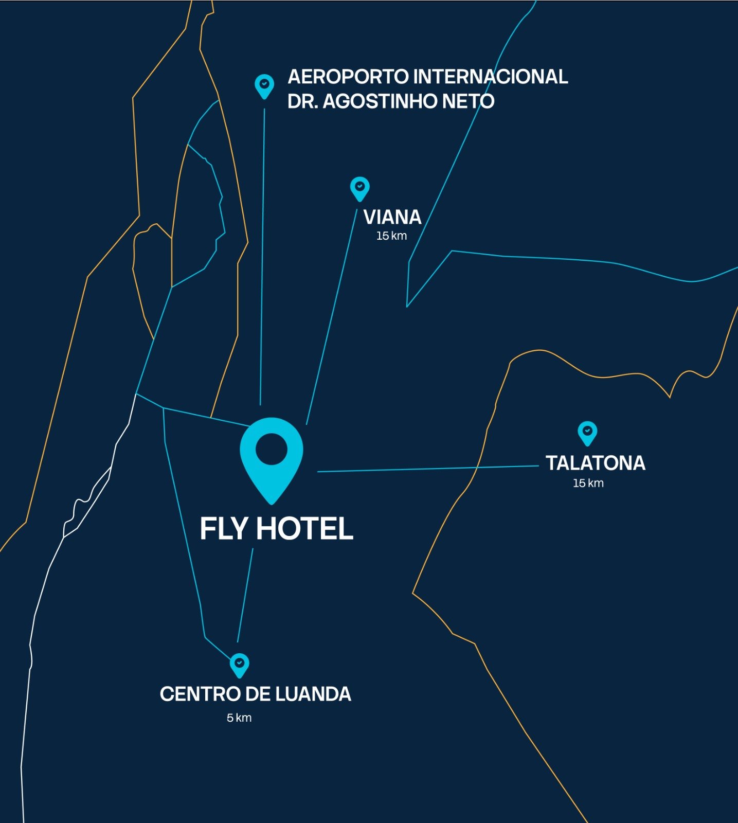 Mapa de localização Fly Hotel